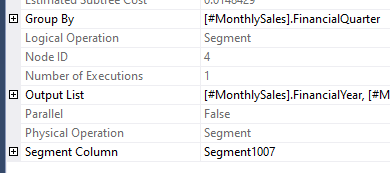 First Segment operator grouping based on Partition clause